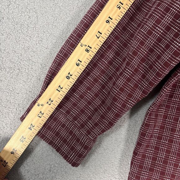 Territory Ahead Flannel Shirt Men’s Size L Burgundy White Textured - Picture 9 of 16